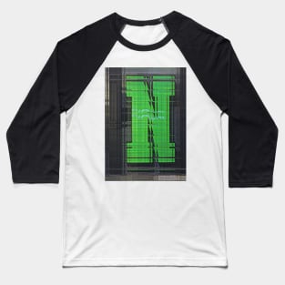 CAPITAL LETTER N. BLURRED but BOLD UPPER CASE Baseball T-Shirt